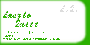laszlo quitt business card