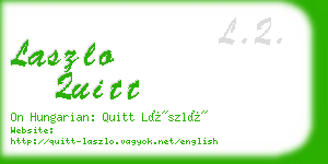 laszlo quitt business card